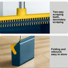 Broom And Dustpan Set With Double-Sided Tooth Scraping, Style: Magnetic Blue