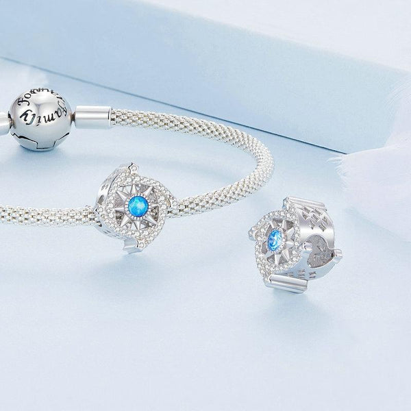 BSC752 S925 Sterling Silver Meteor Plated Platinum Zircon Bracelet Beads