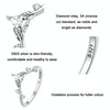 BSR308 Sterling Silver S925 Teardrop Vine Ring Zirconia Branch Leaf Jewellery(No.6)