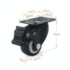 2 PCS 1.5 inch Furniture Cabinet Coffee Table Silent Universal Brake Wheel
