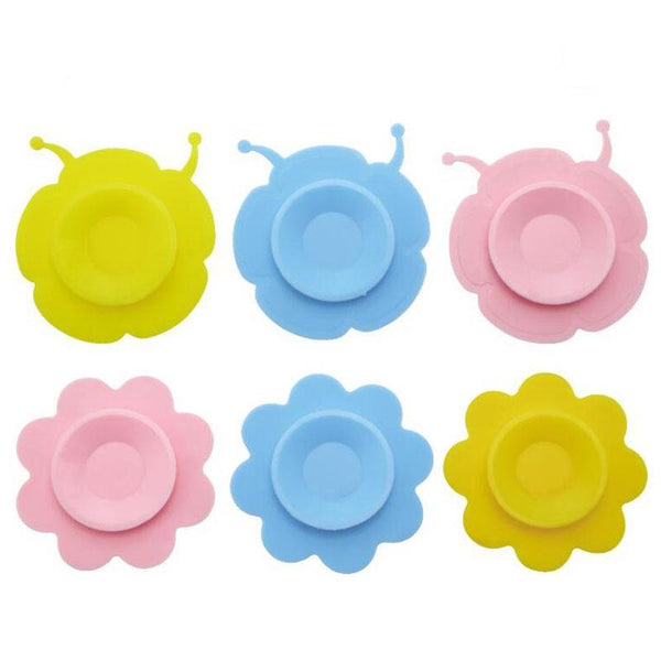 Double-sided Super Suction Cartoon Anti-collision Children Bowl  Sucker(Pink Snail)