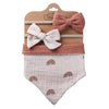 3 In 1 Baby Drooling Towel Cotton Printed Double Sided Triangle Towel Headband Set Waterproof Bibs, Style: DP069-6