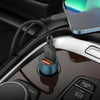 BOROFONE BZ19 Wisdom Dual USB Ports Car Charger with USB to 8 Pin Cable(Gold)