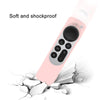 Silicone Protective Case Cover with Rope For Apple TV 4K 4th Siri Remote Controller(Black)