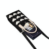 Heart Shaped Knitted Mini Crossbody Phone Bag For 6.9 inch and Below Phones(Black)
