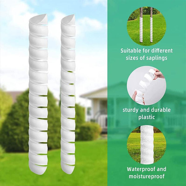Large Plant Trunk Protector Garden Anti Nibbling Plastic Protective Cover(Green)