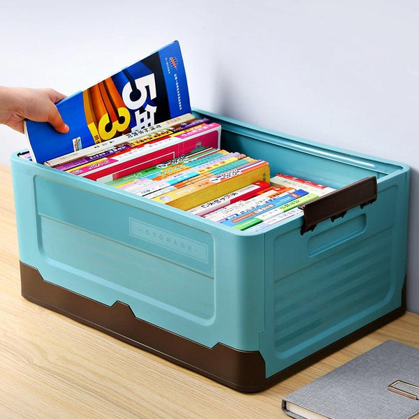 Foldable Book Box Plastic Storage Box, Color: M Banana Yellow