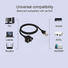 RJ45 Female to Male CAT5E Network Panel Mount Screw Lock Extension Cable, Length: 1.5m(Black)