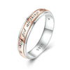 BSR337-C Sterling Silver S925 Geometric White Gold Plated Zirconia Curved Signet Ring(No.8)