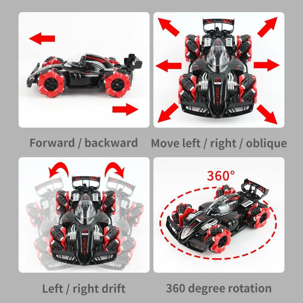 RD158-2 2.4G Four-Wheel Drive Horizontal Spray Remote Control Car(F1 Blue)