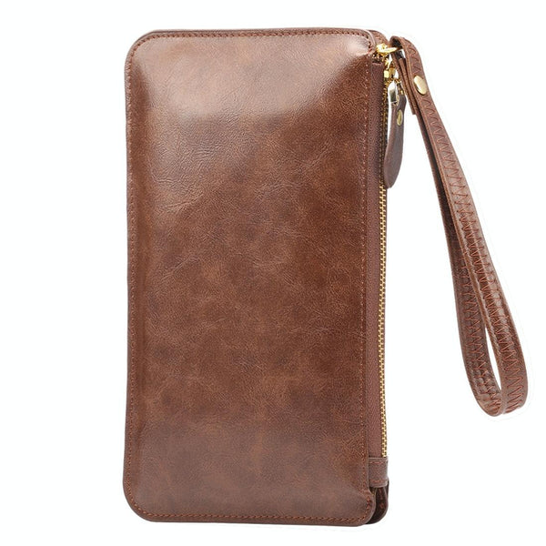 Universal Crazy Horse Texture Touch Screen Wallet Style PU Leather Shoulder Bag for Galaxy Note 8 & Mega 6.3, Huawei Mate 8 / Mate 7, etc. 6.3 inch Below(Coffee)