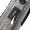 For 6-7 inch Mobile Phone Universal Silver Wire Canvas Waist Bag with Shoulder Strap & Earphone Hole & USB Cable Hole(Black)