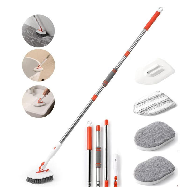 Shower Cleaning Brush With 52 Inch Adjustable Handle Tub Tile Scrubber Brush, Spec: Set 3