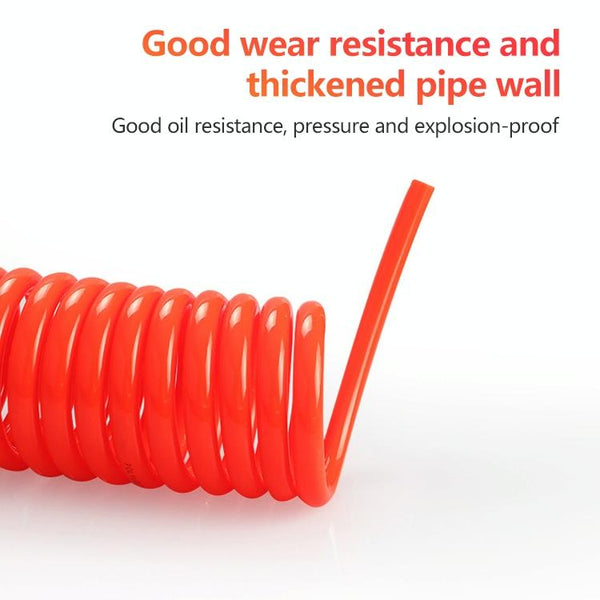 LAIZE Compressor Air Flexible PU Spring Tube with Connector, Specification:12x8mm, 15m