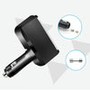 SHUNWEI SD-1909 80W 0.8A Car 2 in 1 USB Charger 90 Degree Free Rotation Cigarette Lighter (Black)