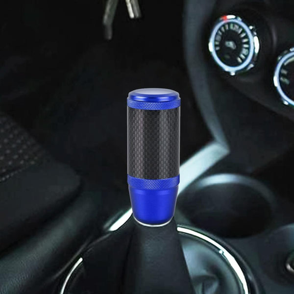 Universal Car Carbon Fiber Metal Gear Shift Knob (Blue)
