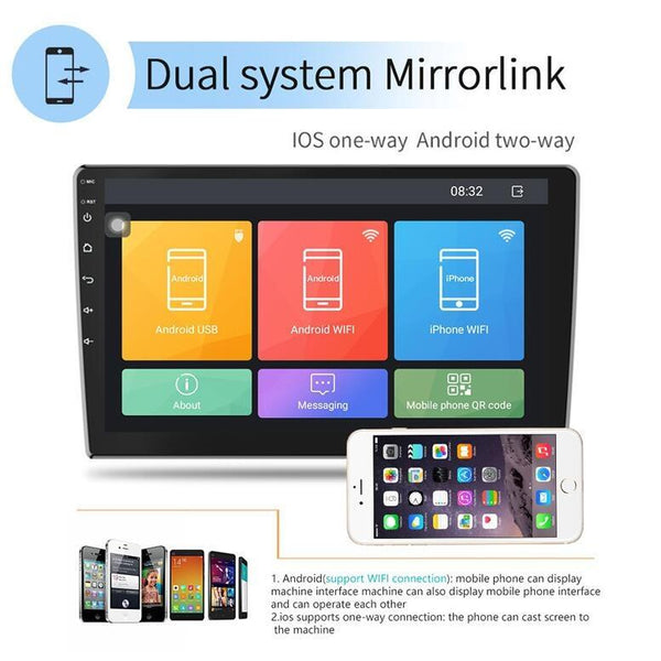 Universal Machine Android Smart Navigation Car Navigation DVD Reversing Video Integrated Machine, Size:10inch 2+32G, Specification:Standard