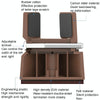 4pcs/set Adjustable Furniture Heightening Feet Pad, Size: 75mm High(Black Clip Chair Foot For 22-42mm)