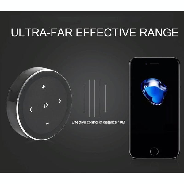 Car Wireless Bluetooth Controller Mobile Phone Multimedia Multi-functional Steering Wheel Remote Controller(Black)