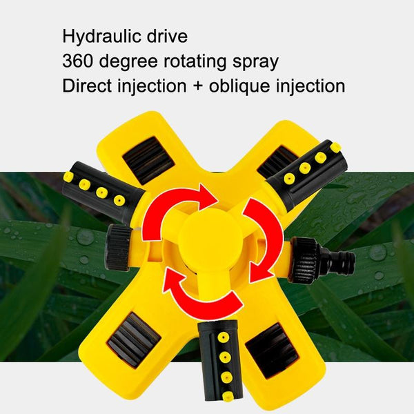 360 Degrees Rotating Watering Device, Style: With 4 PCS 4-point Connector