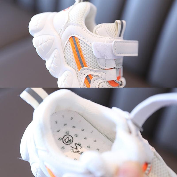 Children Sports Shoes Babies Breathable Net Shoes, Size: 21(Beige)