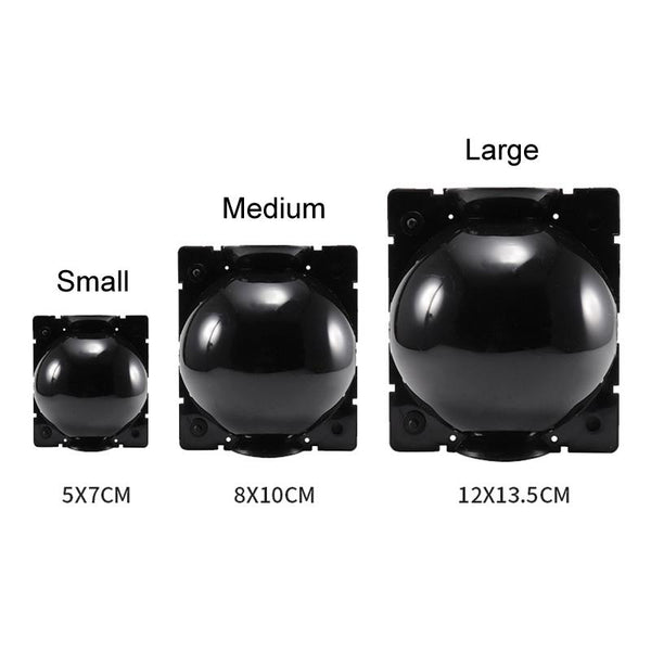 2pcs Plants Growth High Pressure Box Spherical Root Controller Grafting Root Cases, Model: L Black 120mm
