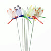 10pcs Simulation Plug Rod Magnetic Dragonfly Home Wall Garden Decoration(Yellow)