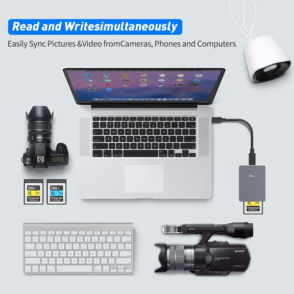 Rocketek CR316 USB3.1 Gen2 CFexpress Type B Card Reader(Silver Grey)