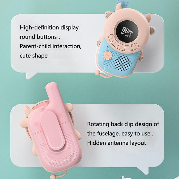 K22 Children Voice Transmission Walkie-Talkie Handheld Wireless Communication Outdoor Parent-Child Interactive Educational Toys, Style: Without Battery(Cat)