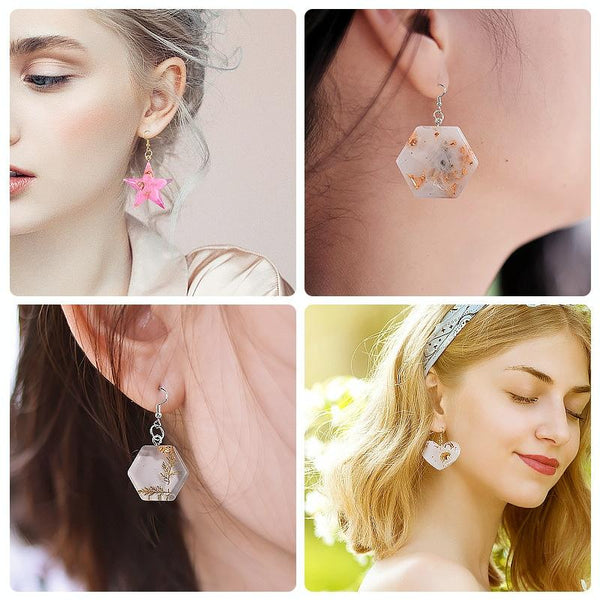 DIY Epoxy Resin Three-Dimensional Geometric Pendant Earring Silicone Mold, Spec: Moon