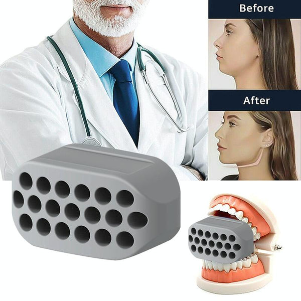 3PCS 4th Generation Masseter Ball Mandibular Trainer Facial Muscle Trainer Silicone Face-Lifting Device(White)
