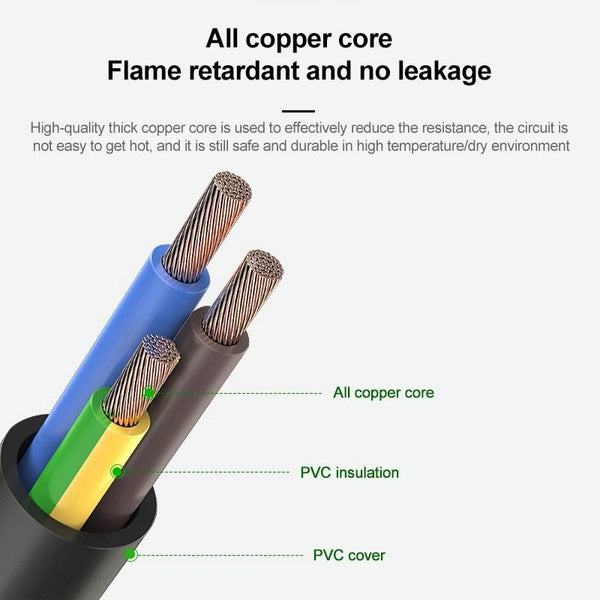 1.2m 3 Prong Style EU Notebook Power Cord