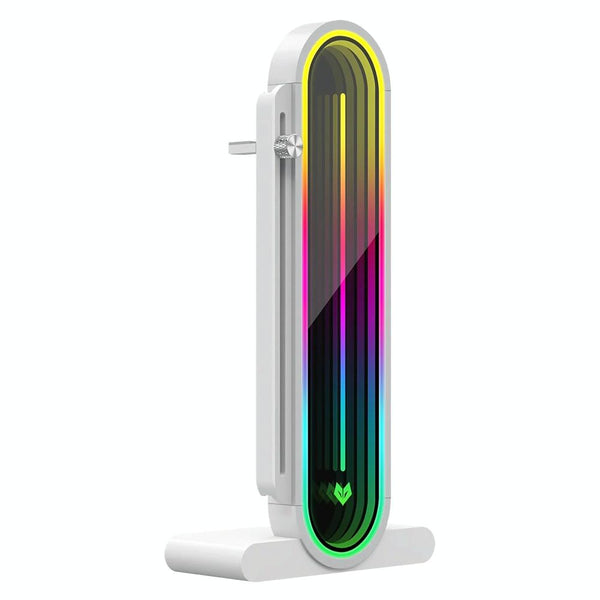 COOLMOON GH3 Computer ARGB Vertical Adjustable Lens Graphics Card Holder, Style: No Temperature Display White