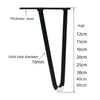 LH-S0006 Metal Furniture Support Legs, Height: 15cm(Titanium)