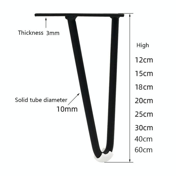 LH-S0006 Metal Furniture Support Legs, Height: 15cm(Titanium)