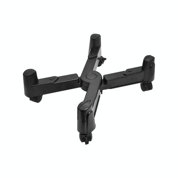 5-wheel Adjustable Moving Pulley X-type Computer Mainframe Plastic Chassis Tray Holder (Black)