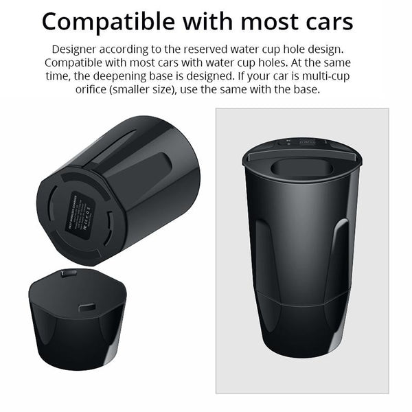 X9A Car QI Standard Charging Cup Wireless Fast Charger