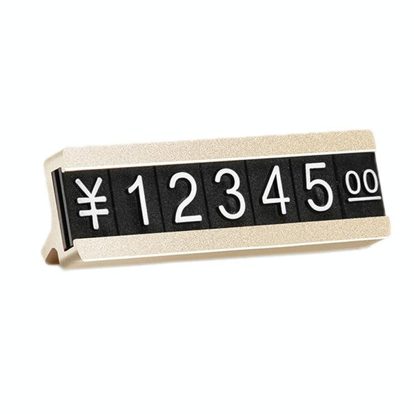 Metal Digital Grain Price Display Micro Standing Plate, Size: Single Layer(Gold)