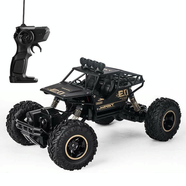 HD6026 1:16 Large Alloy Climbing Car Mountain Bigfoot Cross-country Four-wheel Drive Remote Control Car Toy, Size: 28cm(Black)