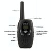 1 Pair RETEVIS RT628 0.5W US Frequency 462.550-467.7125MHz 22CHS Handheld Children Walkie Talkie(Black)