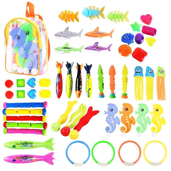 4PCS Big Fish Rings Diving Swimming Pool Toys Children Summer Water Toys