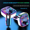 Q5 3.1A USB+PD Bluetooth Car Charger Car FM Transmitter Colorful Lighting
