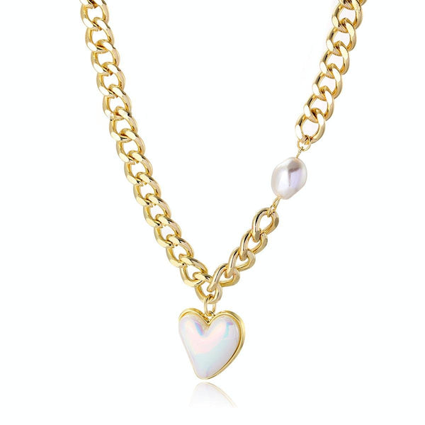 N2210-8 Thick Chain Love Ladies Temperament Necklace Collarbone Chain