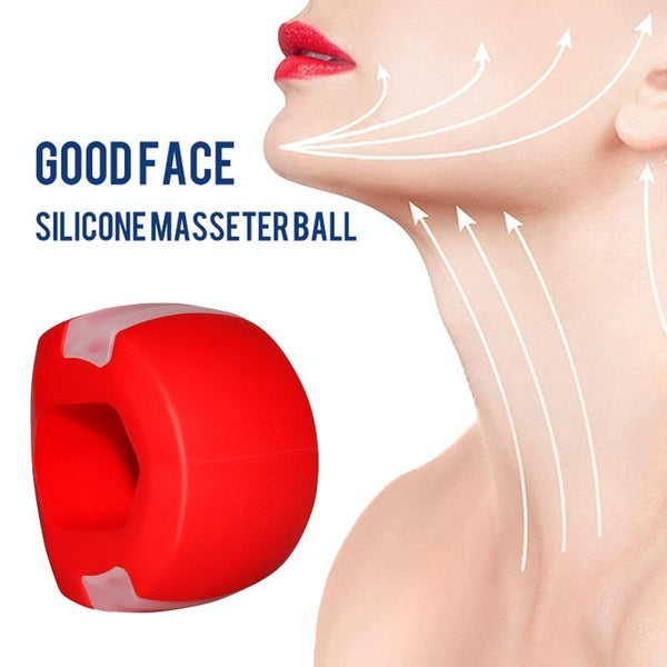 3PCS 2nd Generation Masseter Ball Mandibular Trainer Facial Muscle Trainer Silicone Face-Lifting Device(Green)
