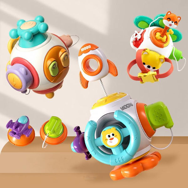 Baby Hand Grip Ball Early Learning Busy Ball Puzzle Sensory Spinning Toys, Style: Gopher