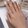 BSR308 Sterling Silver S925 Teardrop Vine Ring Zirconia Branch Leaf Jewellery(No.7)