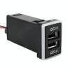 Car QC3.0 Fast Charge USB Interface Modification Charger for Toyota, Fuse to Take Power(Green Light)