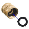 3/4GHT Brass Internal External Thread American Adapter Garden Hose Connector, : 4pcs /Pack Male & Female Adapters With Tape