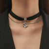 Punk Vintage Velvet Clavicle Chain Metal Rock Necklace, Spec: N2211-10