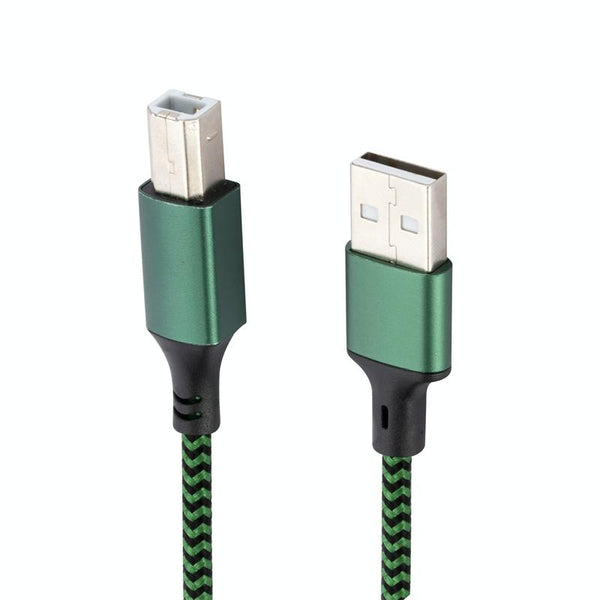 USB 2.0 to Square Port A/B Printer Adapter Cable, Length:2m(Green)